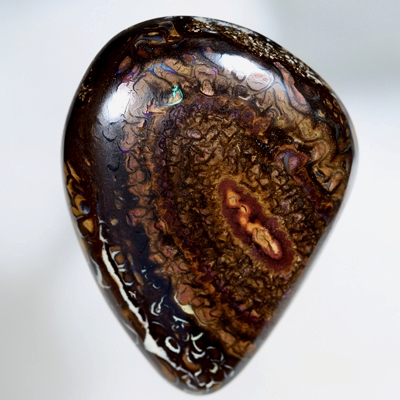 SOLID BOULDER OPAL Huge 56ct! Sparkling bright fire amongst patterned boulder opal